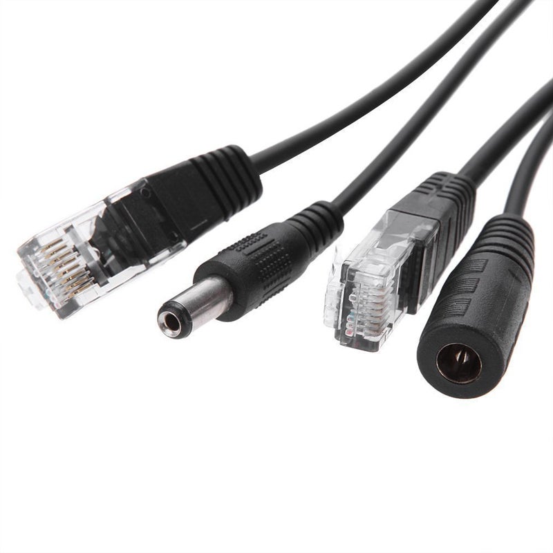 BeElion 2Kits 4PCS Passive PoE Injector and Splitter Kit with 5.5x2.1 mm DC Power Adaptor Connector,Black - Image 2